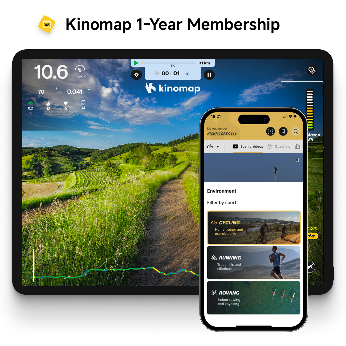 Kinomap 1-Year Membership
