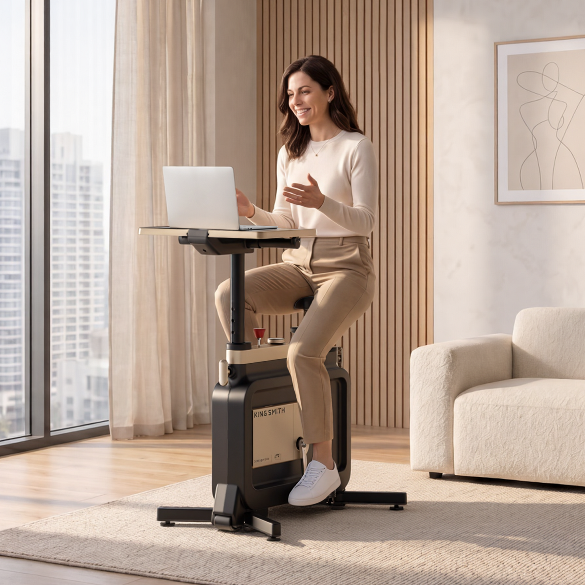 W1P Foldable Exercise Bike, Under Desk Bike