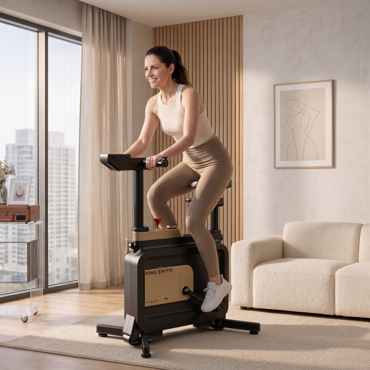 W1P Foldable Exercise Bike, Under Desk Bike