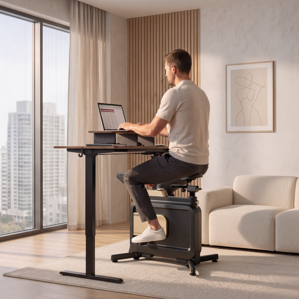 W1P Foldable Exercise Bike, Under Desk Bike