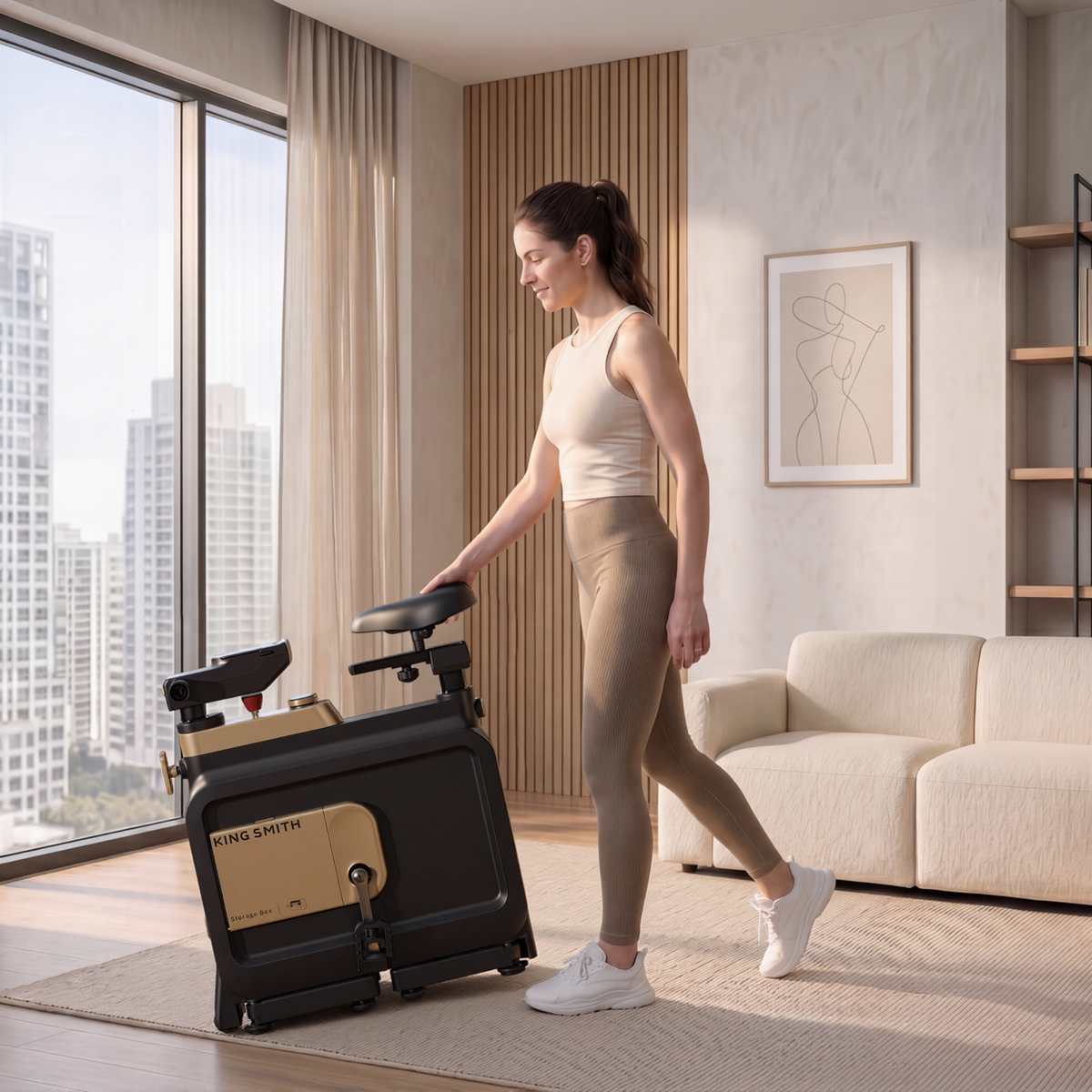 W1P Foldable Exercise Bike, Under Desk Bike