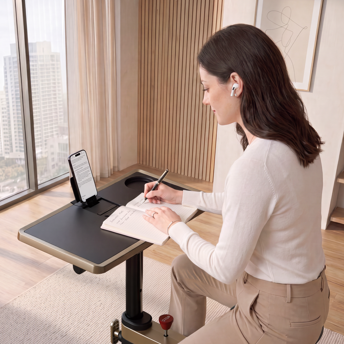 W1P Foldable Exercise Bike, Under Desk Bike